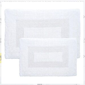 NWT Yorkshire White Bath Mat 2 pc set